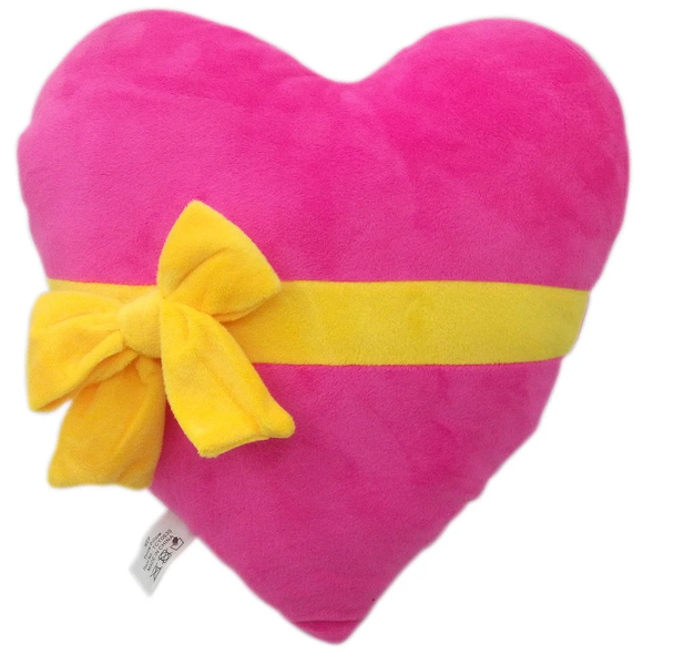 Pink Plush Heart Pillow- 32cm