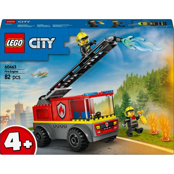 LEGO® City Fire Engine with Ladder, Firefighter Toy Vehicle Gift for Kids 60463