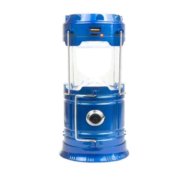 3-in-1 Rechargeable Torch - Solar Camping Lantern - Powerbank -Blue-10 Pack