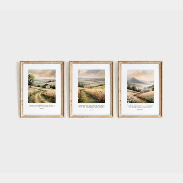Purpose &amp; Proverbs - Wall Art - The Mountains Set - Watercolour