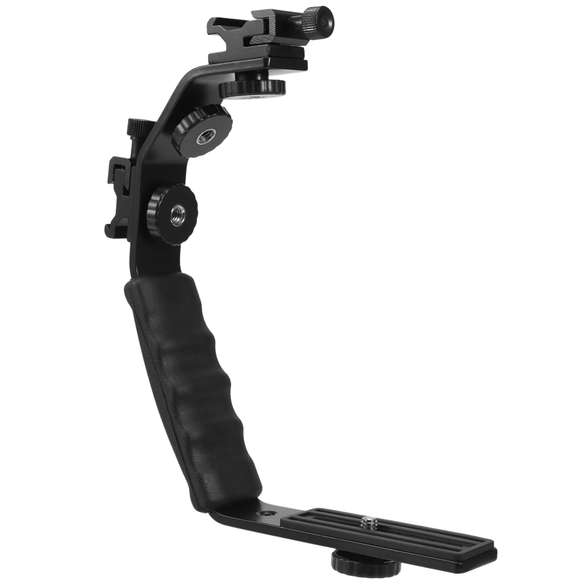 Camera L Bracket Dual Flash Cold Shoe Mount 1/4 Inch Tripod Screw ...