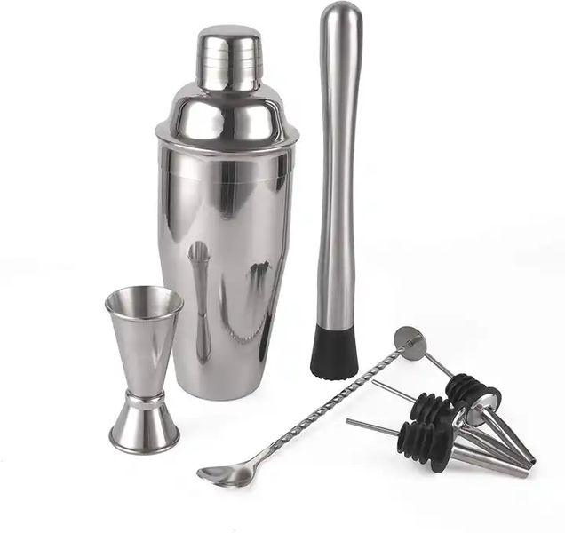 24 oz Stainless Steel Cocktail Shaker Kit Set