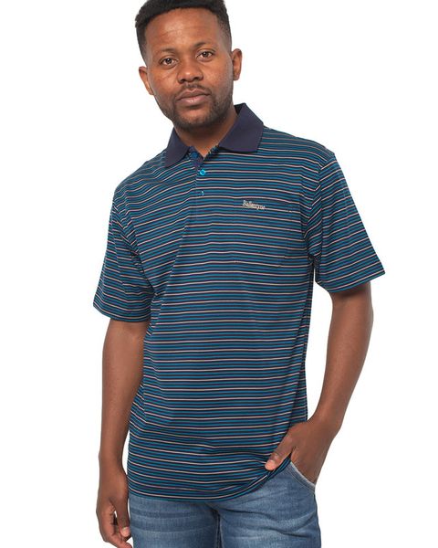 Ballantyne Blue Multi Stripe Polo image