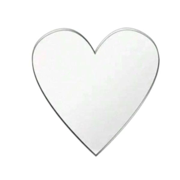 Mini Heart-Shaped Acrylic Mirror Stickers -Silver - Set of 100