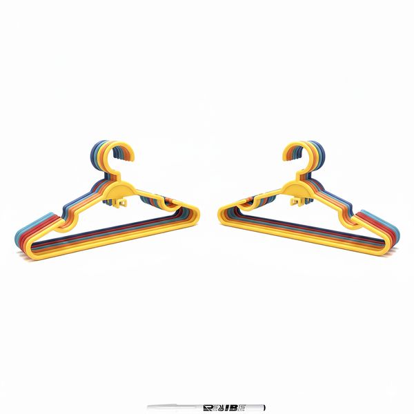 2 Pack (5Pcs) Colourful Hanger Set - Durable &amp; Space-Saving With ReVibe Pen