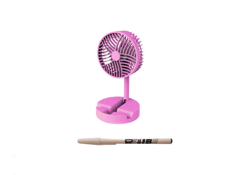 Folding Portable Small USB Rechargeable Desk Fan Phone Hold