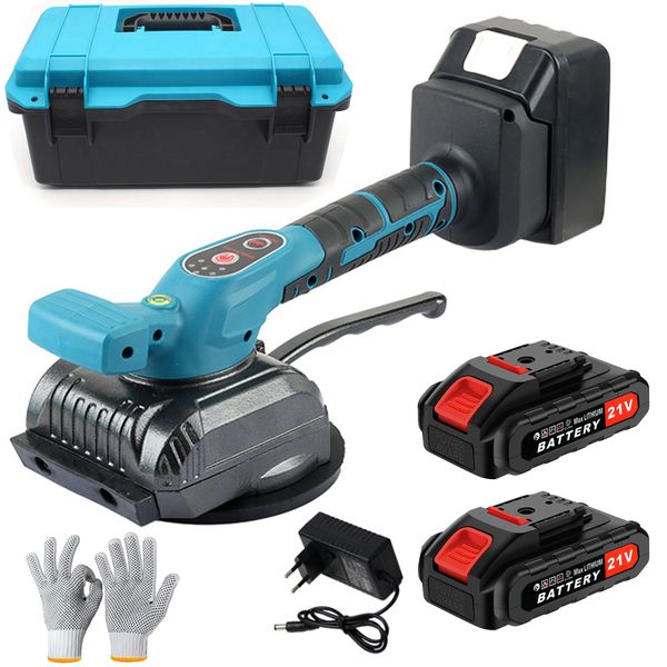 21V Cordless Vibrating Tile Laying Tool With 2 Batteries, Gloves &amp; Case