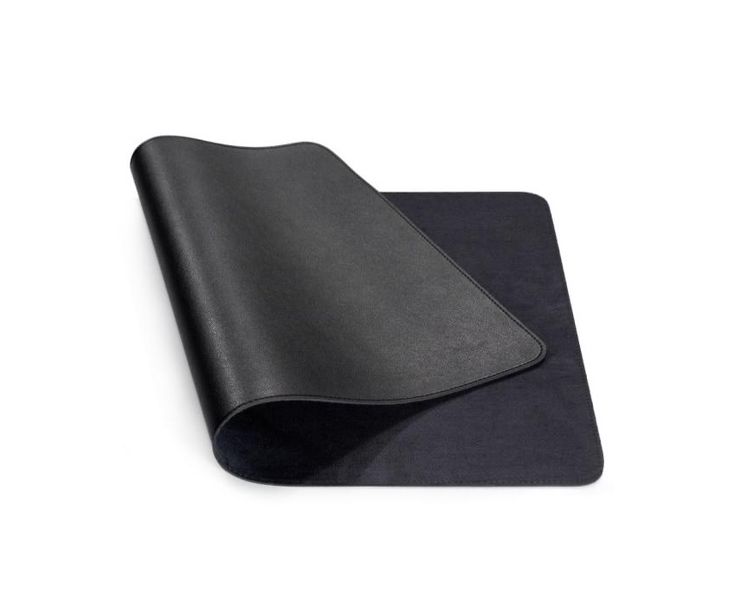 Vegan Leather Mouse Pad, Desk Pad - Large| Black