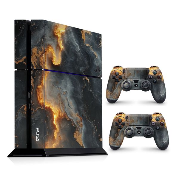 Decal Skin Compatible with PS4 - Marbled Deep Glow (Decal Only)