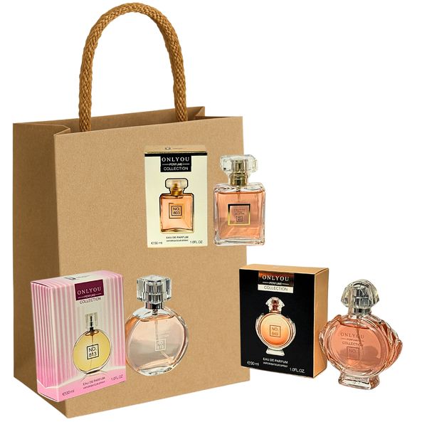 Onlyou No. 813, No. 803 &amp; No. 849 - 3 Perfume Set for Women &amp; GiftBag COMBO