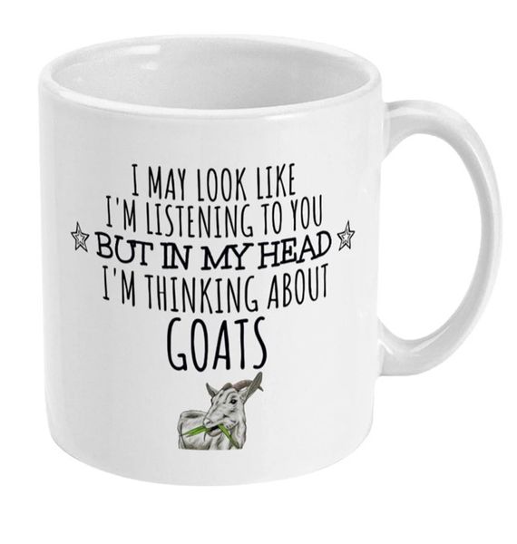 I'm Thinking About Goats Birthday Christmas Gift image