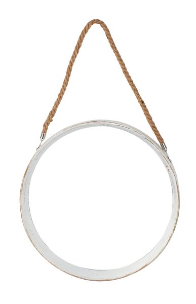 Home Quip White Beach Roped Mirror 37X37cm