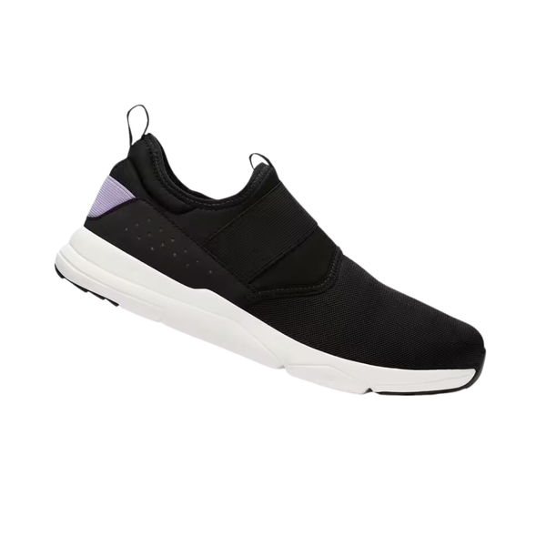 Decathlon Slip-On Women's Urban Walking Shoes - PW 160 - Black/Lilac