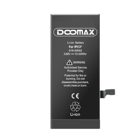 Replacement Battery Compatible with iPhone 6S Plus - DOOMAX High-Capacity Image