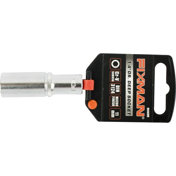 Fixman - Deep Socket - 1/4 Inch Drive - 11mm - 7 Pack