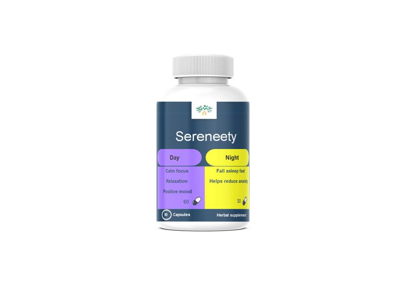 Sereneety Day and Night- Anxiety, Mood and Sleep Support (90 Capsules)