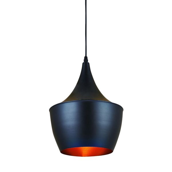 ACDC - 230vac 60w 1xe27 Pendant Black And Gold 250dia.