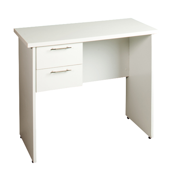 Axa 90cm Side Desk With 2 Drawer Unit - Snow