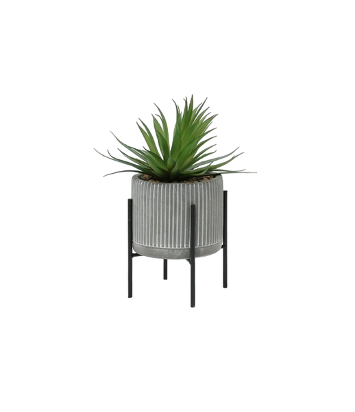 Artificial Home Decor Cement Potted Agave Plant- 28cm