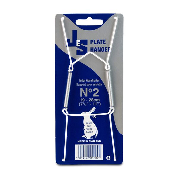 JES - Plate Hanger - No 2 - White - 19cm x 28cm