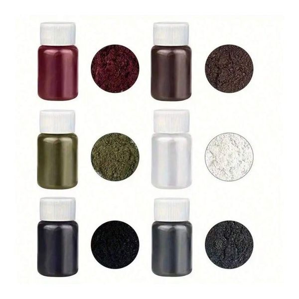 6 Jars Mica Powder for Epoxy Resin