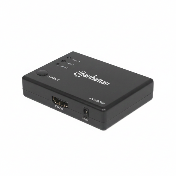 Manhattan 4K HDMI Switcher with 3 Ports Compatible with Multiple Devices