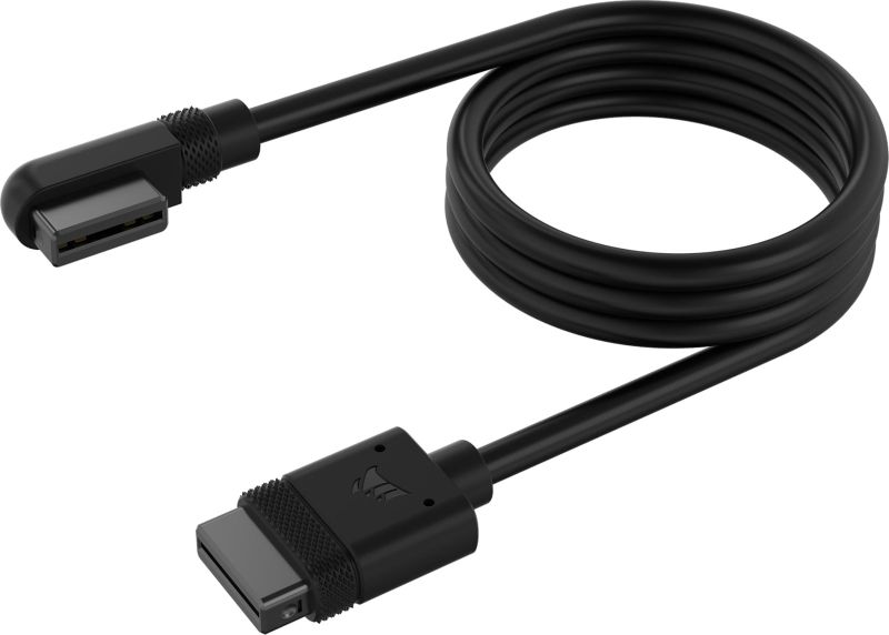 Corsair iCUE LINK Cable, 2x 200mm with Straight/Slim 90 connectors, Black