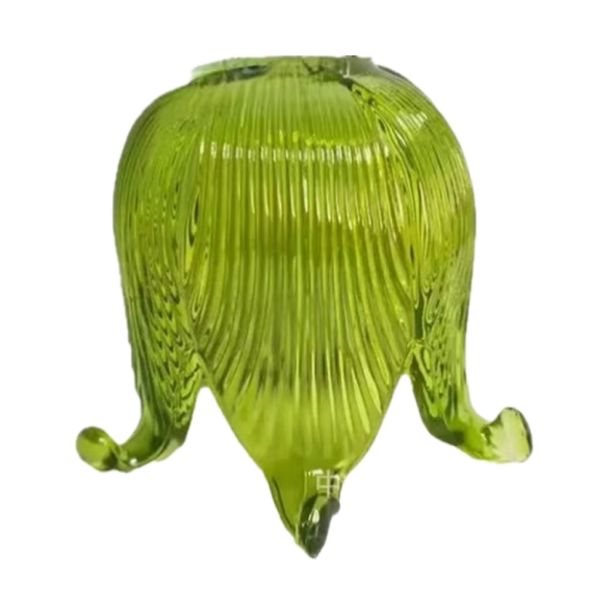 Decor Transparent Green Replacement Glass Lamp Shade - 16cm