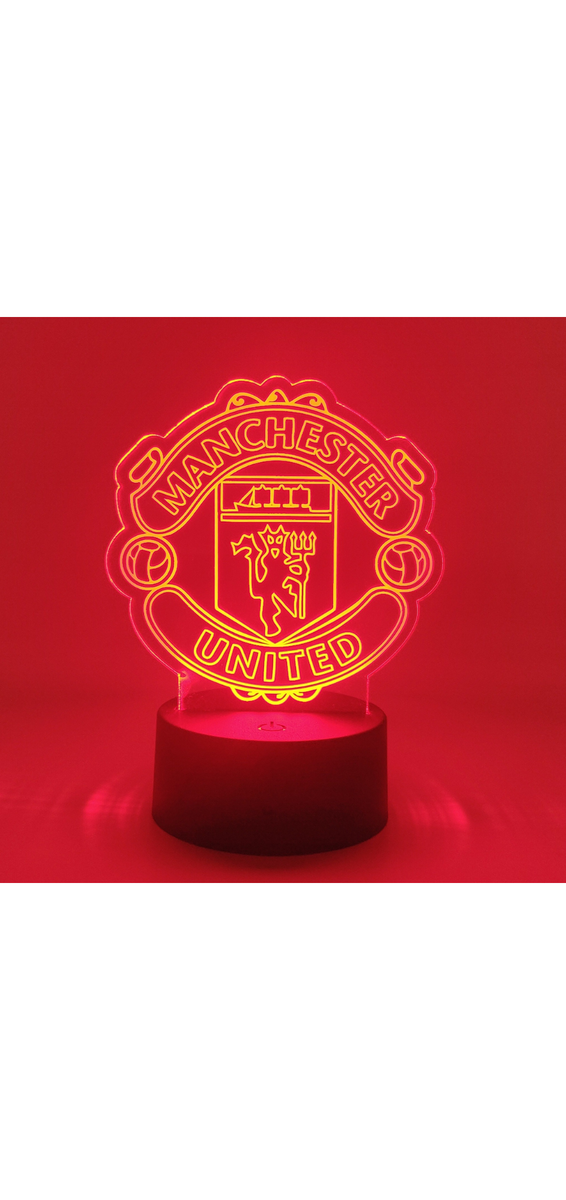 3D Acrylic LED Desk Light/Lamp - Manchester United FC