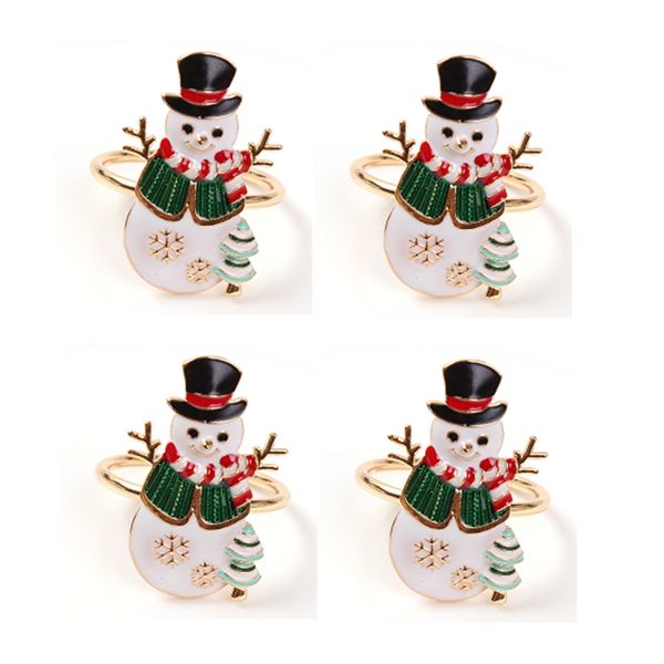 Christmas Snowman Napkin Rings Holder for Snow Parties