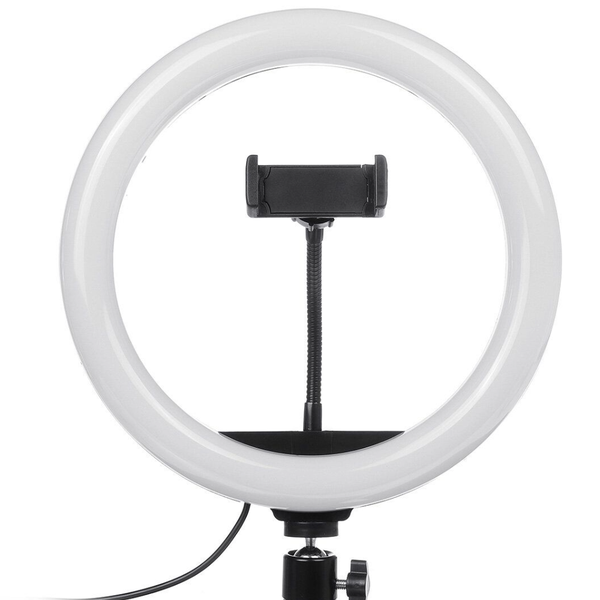 8" LED Soft Ring Light &amp; Tripod RGB - Ring Light with Phone Clip