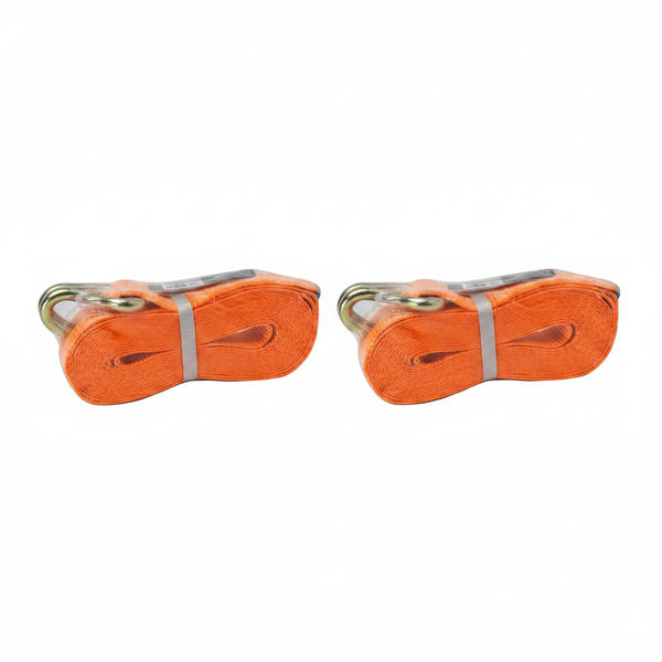 Heavy-Duty 6.0m x 50mm Load Strap Assembly 4000kg with Claw Hook - 2 Pack