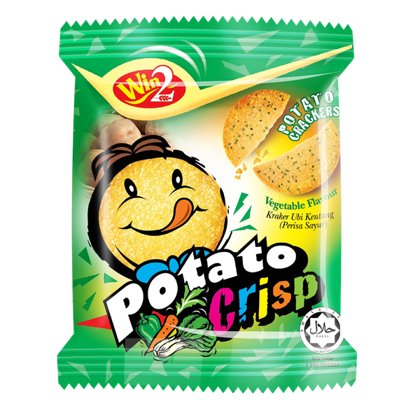 Win2 Potato Crisps Vegetable- 30 x 20g x 4 Boxes Halaal