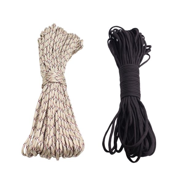 2 Pieces Tactical Paracord Cords Umbrella Braided Ropes 31m Parachute Ropes
