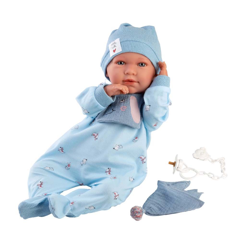 Llorens Baby Boy Doll w Crying Mechanism, Clothing and Accessories