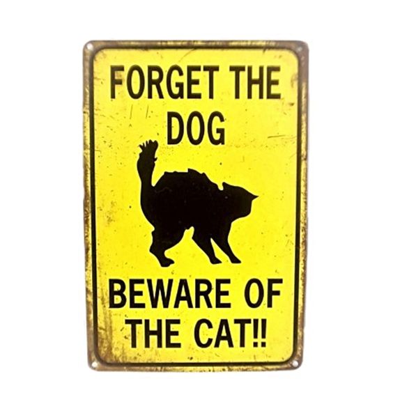 Forget The Dog Metal Effect Retro Style Bar Sign for Cafe Bar Wall Decor