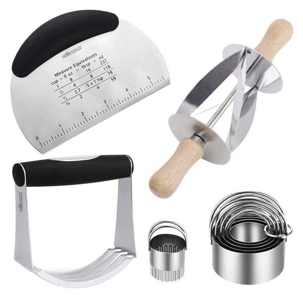 Heartdeco 9 Pieces Croissant Cutter Baking Dough Tool Set