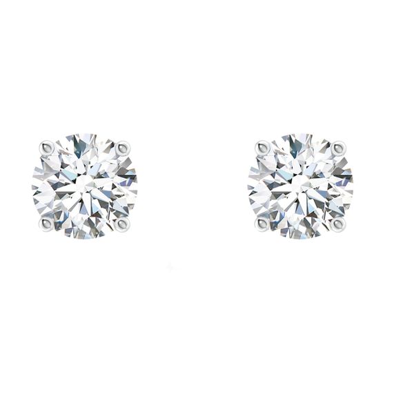 Stella Luna Round Stud earrings - made with Swarovski Clear crystal