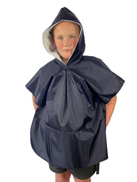 Baby/Toddler/Kids Poncho raincoat- Dark Navy-Waterproof