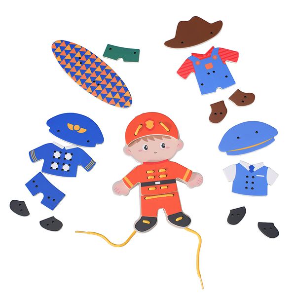 Classic World 'My Job' Lacing Activity Set: Boy