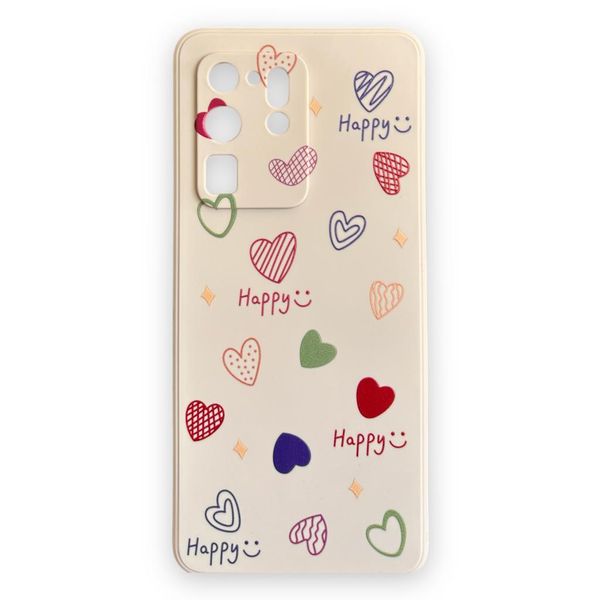 AMA Happy and Heart Print Silicon Protective Case For Samsung A52 / A52s 5G