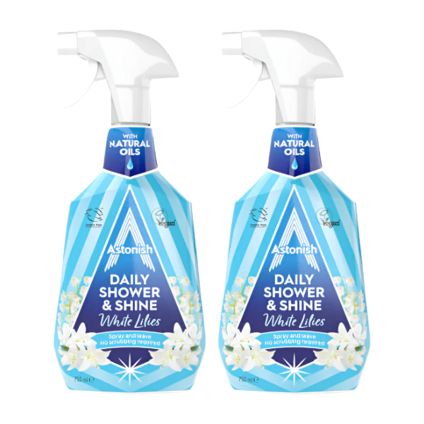 Astonish | Specialist | Daily Shower &amp; Shine | White Lilies | 750ml| 2-pack