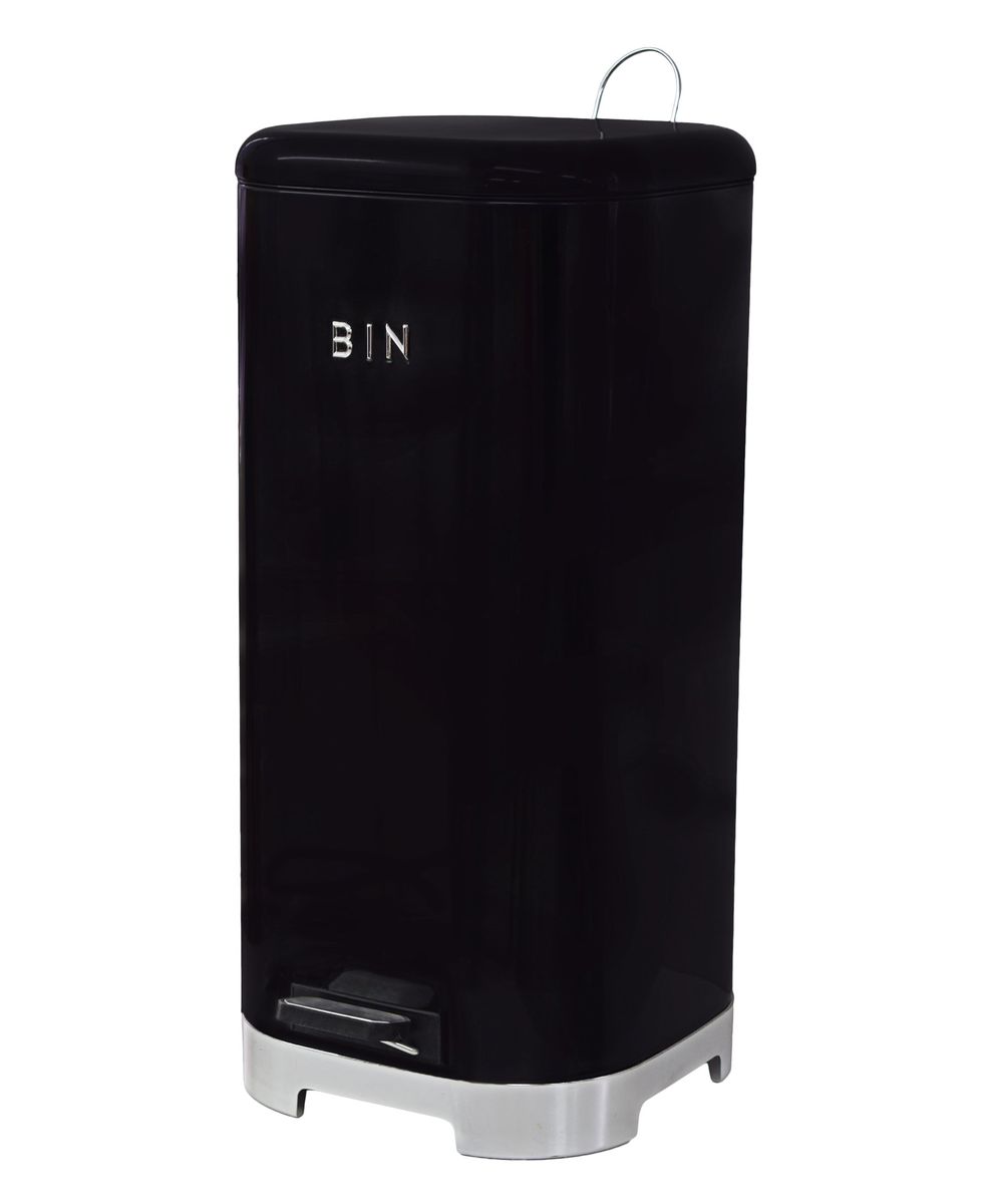 retro-pedal-dust-bin-30lt-black-buy-online-in-south-africa