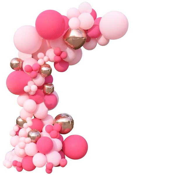 BubbleBean - Romantic Rose Red Garland Balloon Kit