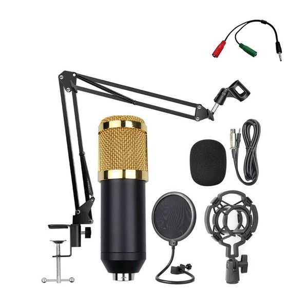 Professional Condenser Microphone Studio Kit With Sound Card