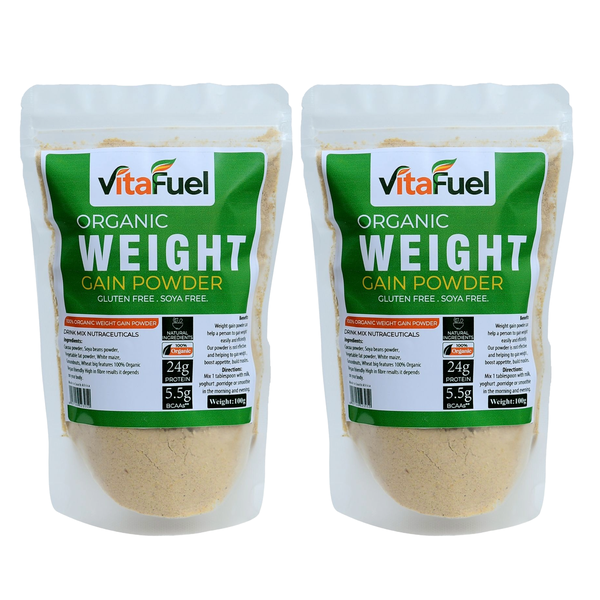 VitaFuel 100% Organic Weight Gain Powder - 2 Pack