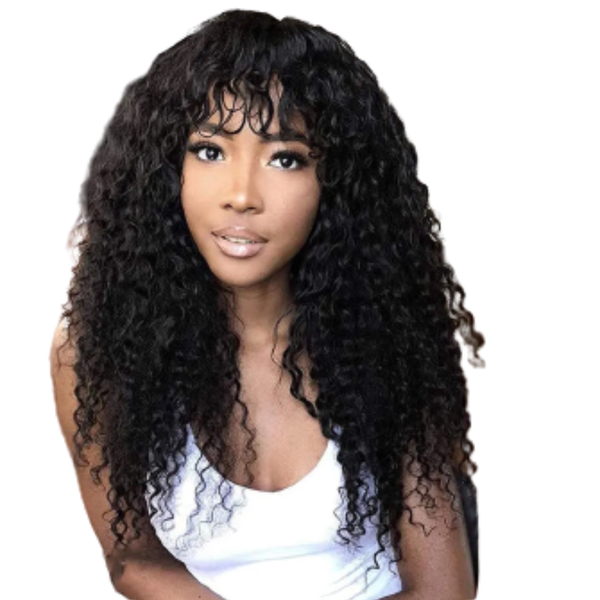 22 Brazilian Curly Hair Fringe Wig.