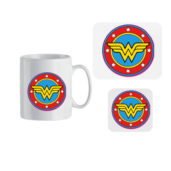 Mug - Coaster and Mouse Pad Combo - Wonderwoman