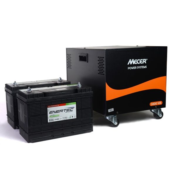 Mecer Inverter (2.4kVA) &amp; Batteries (2x 105Ah) Loadshedding Kit