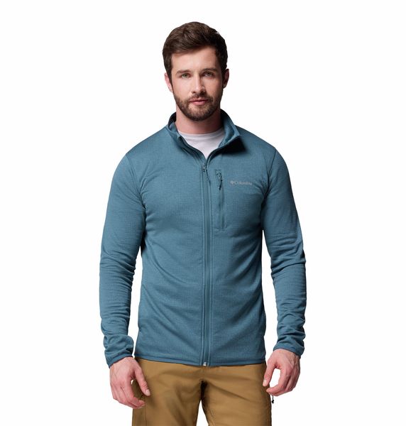 Columbia Men's Essential Hike Grid Fleece Full Zip Jacket Everblue